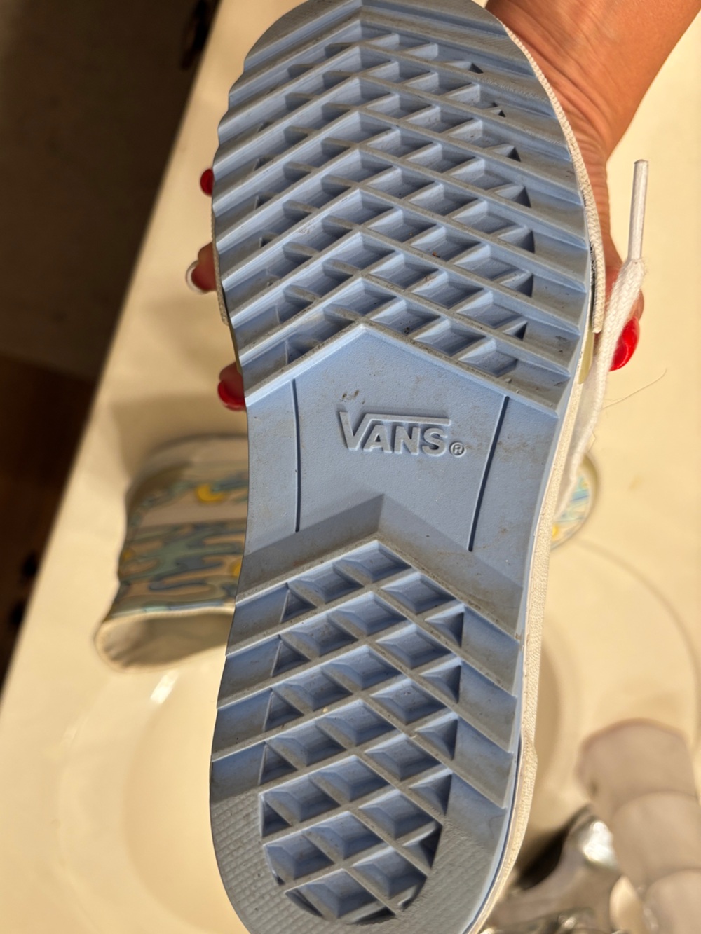 Vans UV activated High-Top Platform Sneakers - White/Light Blue/Yellow - Picture 2 of 4
